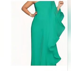 NEW ELEGANT ONE SHOULDER RUFFLED JUMPER/ROMPER SIZE: SMALL